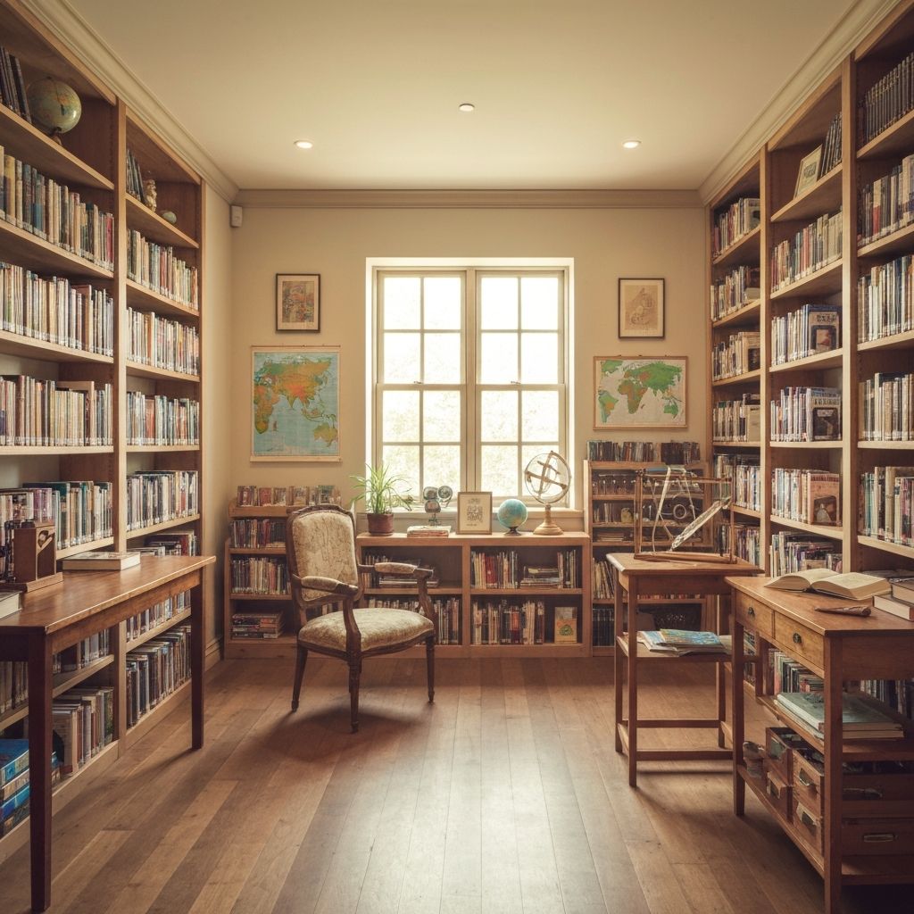 Library or reading space with books and learning materials, representing the educational foundation of wellness knowledge